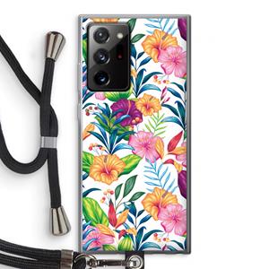 CaseCompany Tropisch 2: Samsung Galaxy Note 20 Ultra / Note 20 Ultra 5G Transparant Hoesje met koord