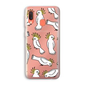CaseCompany Papegaai: Samsung Galaxy A20e Transparant Hoesje