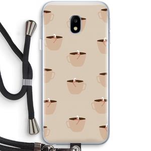 CaseCompany Morning coffee: Samsung Galaxy J3 (2017) Transparant Hoesje met koord