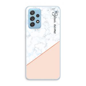 CaseCompany Marmer in stijl: Samsung Galaxy A73 Transparant Hoesje