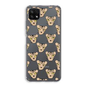 CaseCompany Tijger: Samsung Galaxy A22 5G Transparant Hoesje