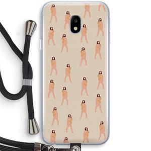 CaseCompany You're so golden: Samsung Galaxy J3 (2017) Transparant Hoesje met koord