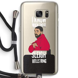 CaseCompany Sleigh Bells Ring: Samsung Galaxy S7 Transparant Hoesje met koord