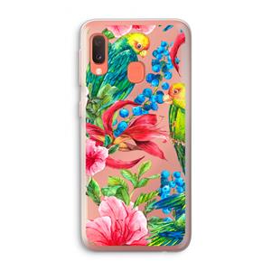 CaseCompany Papegaaien: Samsung Galaxy A20e Transparant Hoesje