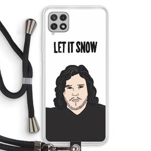 CaseCompany Let It Snow: Samsung Galaxy A22 4G Transparant Hoesje met koord