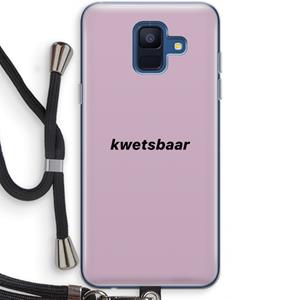 CaseCompany kwetsbaar: Samsung Galaxy A6 (2018) Transparant Hoesje met koord