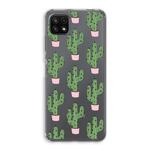 CaseCompany Cactus Lover: Samsung Galaxy A22 5G Transparant Hoesje