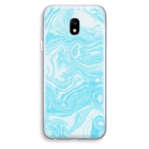 CaseCompany Waterverf blauw: Samsung Galaxy J3 (2017) Transparant Hoesje
