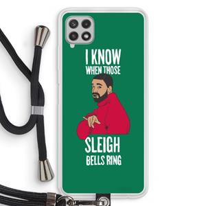 CaseCompany Sleigh Bells Ring: Samsung Galaxy A22 4G Transparant Hoesje met koord