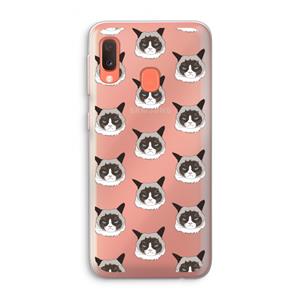 CaseCompany It's a Purrr Case: Samsung Galaxy A20e Transparant Hoesje