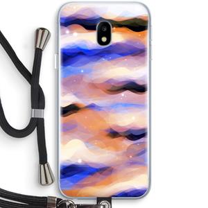 CaseCompany Donkere Wolken: Samsung Galaxy J3 (2017) Transparant Hoesje met koord