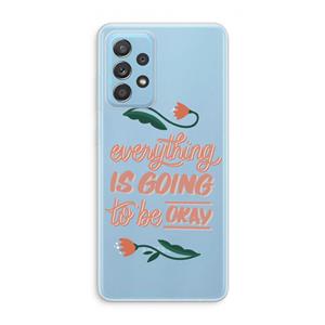 CaseCompany Optimistic flower girl: Samsung Galaxy A73 Transparant Hoesje