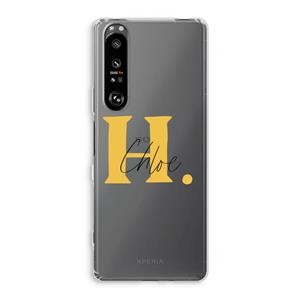 CaseCompany Amber Script: Sony Xperia 1 III Transparant Hoesje