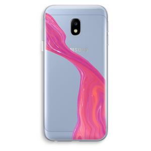 CaseCompany Paarse stroom: Samsung Galaxy J3 (2017) Transparant Hoesje