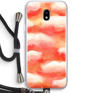 CaseCompany Lichte Wolken: Samsung Galaxy J3 (2017) Transparant Hoesje met koord