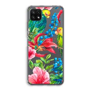 CaseCompany Papegaaien: Samsung Galaxy A22 5G Transparant Hoesje