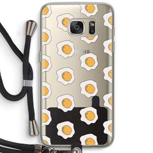 CaseCompany Bacon to my eggs #1: Samsung Galaxy S7 Transparant Hoesje met koord