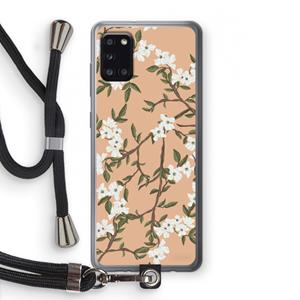 CaseCompany Blossoming spring: Samsung Galaxy A31 Transparant Hoesje met koord