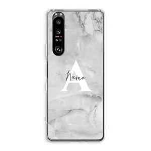 CaseCompany Ivory Marble: Sony Xperia 1 III Transparant Hoesje