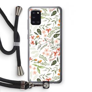 CaseCompany Sweet little flowers: Samsung Galaxy A31 Transparant Hoesje met koord