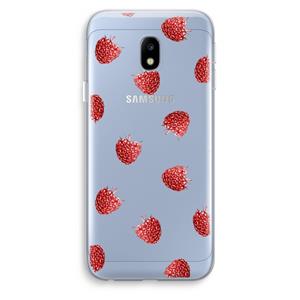 CaseCompany Framboosjes: Samsung Galaxy J3 (2017) Transparant Hoesje