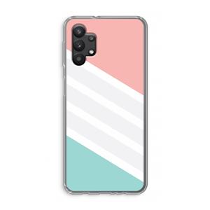 CaseCompany Strepen pastel: Samsung Galaxy A32 5G Transparant Hoesje