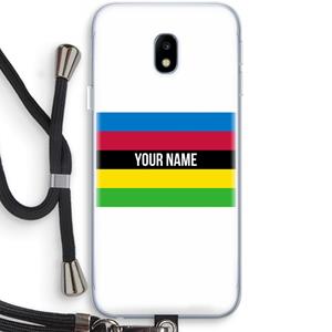 CaseCompany WK Wielrennen: Samsung Galaxy J3 (2017) Transparant Hoesje met koord