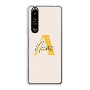 CaseCompany Amber Script: Sony Xperia 1 III Transparant Hoesje