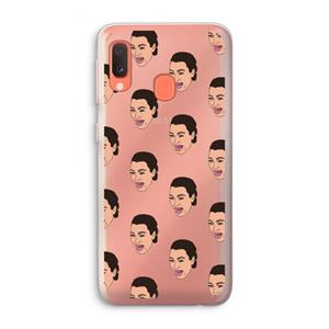 CaseCompany Ugly Cry Call: Samsung Galaxy A20e Transparant Hoesje
