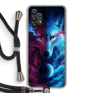 CaseCompany Where Light And Dark Meet: Samsung Galaxy A32 5G Transparant Hoesje met koord