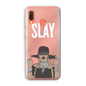 CaseCompany Slay All Day: Samsung Galaxy A20e Transparant Hoesje