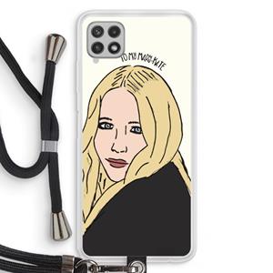 CaseCompany Mary Kate: Samsung Galaxy A22 4G Transparant Hoesje met koord