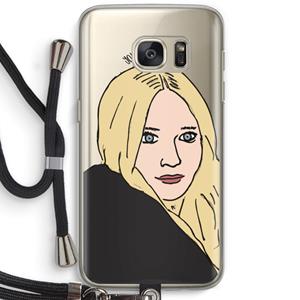 CaseCompany Ashley: Samsung Galaxy S7 Transparant Hoesje met koord