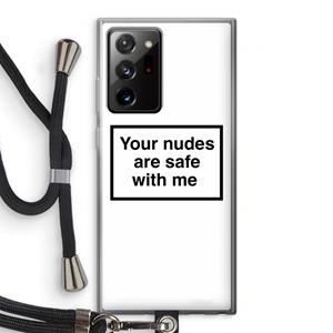 CaseCompany Safe with me: Samsung Galaxy Note 20 Ultra / Note 20 Ultra 5G Transparant Hoesje met koord