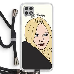 CaseCompany Ashley: Samsung Galaxy A22 4G Transparant Hoesje met koord