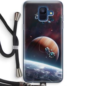 CaseCompany Examiner: Samsung Galaxy A6 (2018) Transparant Hoesje met koord