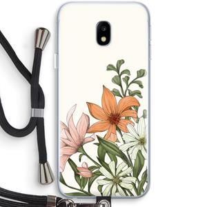 CaseCompany Floral bouquet: Samsung Galaxy J3 (2017) Transparant Hoesje met koord