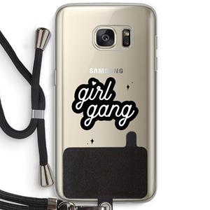 CaseCompany Girl Gang: Samsung Galaxy S7 Transparant Hoesje met koord