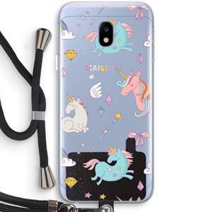 CaseCompany Fantasiewereld: Samsung Galaxy J3 (2017) Transparant Hoesje met koord