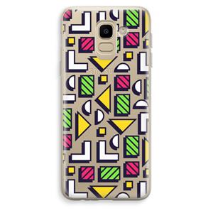 CaseCompany 8-bit N°4: Samsung Galaxy J6 (2018) Transparant Hoesje