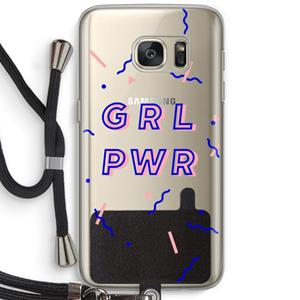 CaseCompany GRL PWR: Samsung Galaxy S7 Transparant Hoesje met koord