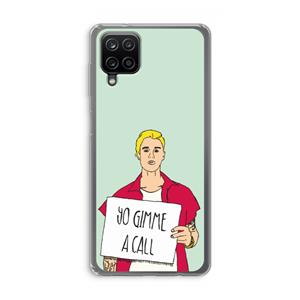 CaseCompany Gimme a call: Samsung Galaxy A12 Transparant Hoesje