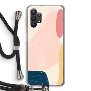 CaseCompany Saturday Flow: Samsung Galaxy A32 5G Transparant Hoesje met koord