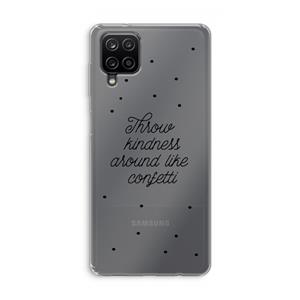 CaseCompany Confetti: Samsung Galaxy A12 Transparant Hoesje