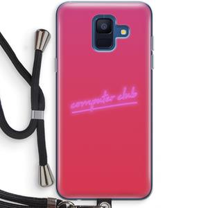 CaseCompany Vice Glow: Samsung Galaxy A6 (2018) Transparant Hoesje met koord