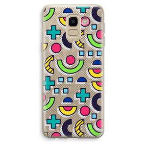 CaseCompany 8-bit N°6: Samsung Galaxy J6 (2018) Transparant Hoesje