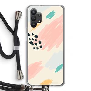 CaseCompany Sunday Chillings: Samsung Galaxy A32 5G Transparant Hoesje met koord