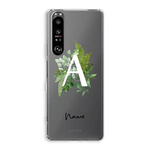 CaseCompany Green Brush: Sony Xperia 1 III Transparant Hoesje