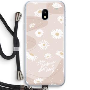 CaseCompany Daydreaming becomes reality: Samsung Galaxy J3 (2017) Transparant Hoesje met koord