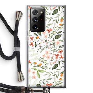 CaseCompany Sweet little flowers: Samsung Galaxy Note 20 Ultra / Note 20 Ultra 5G Transparant Hoesje met koord